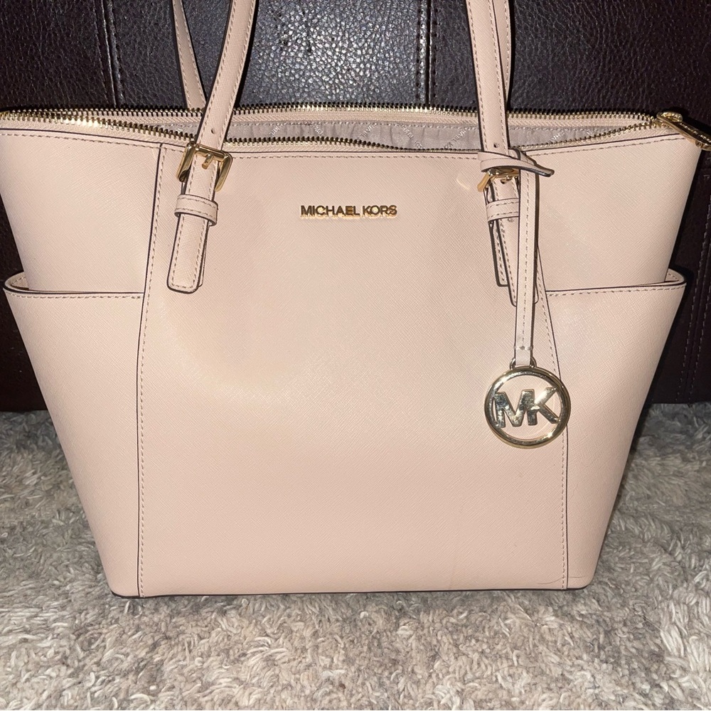 MICHEAL KORS Dusty Rose/ Taupe Tote Bag